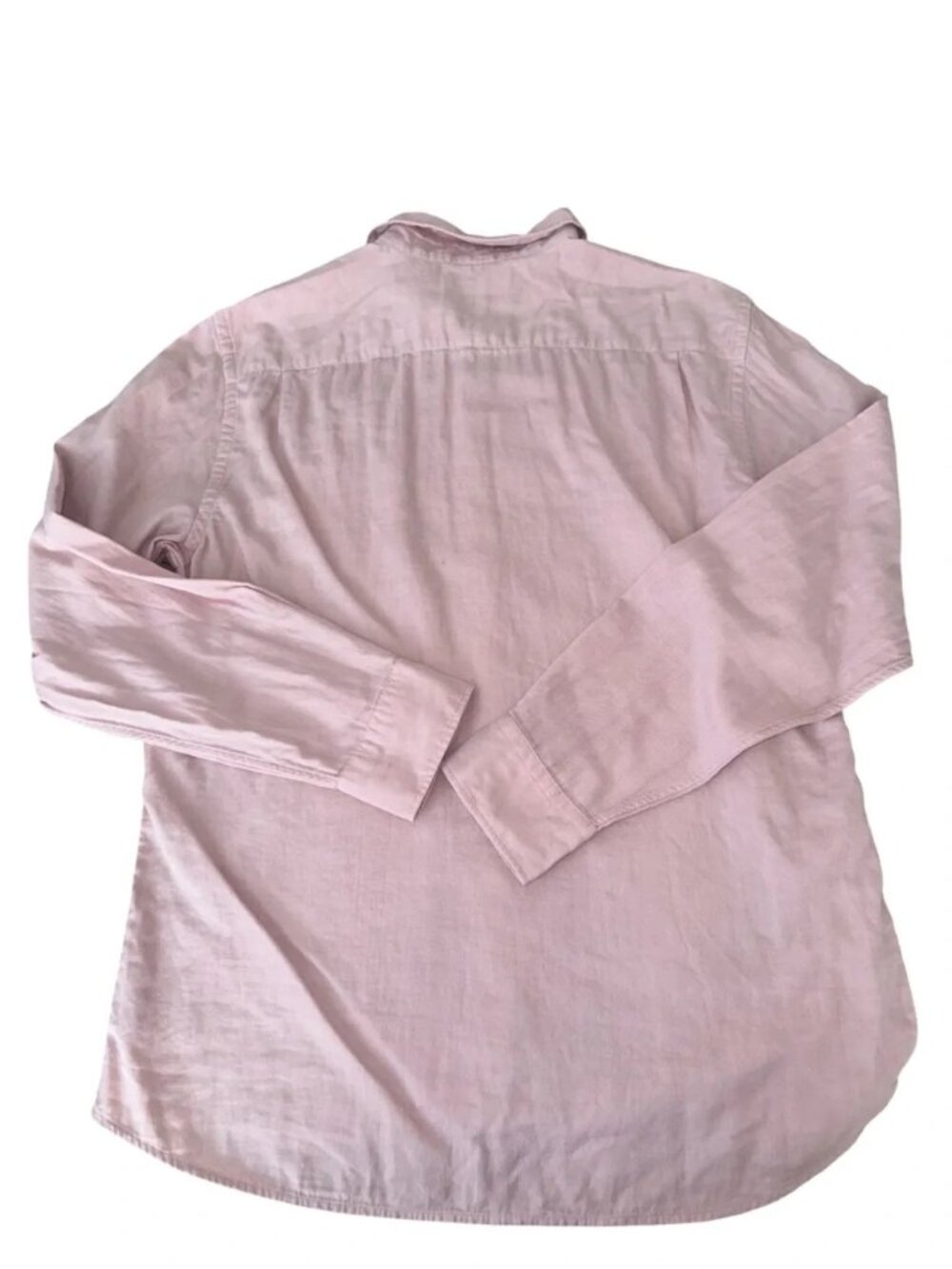 Faherty Sunwashed Chambray Shirt: Pink Sz L - Picture 9 of 9